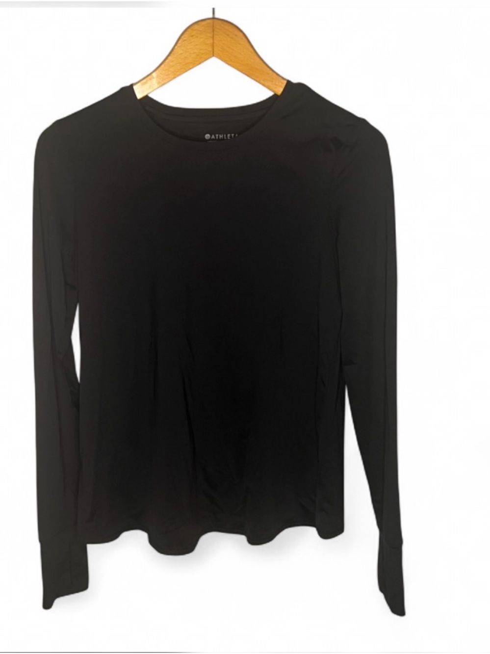 Athleta Black Long Sleeve Twist Back Top XS Athleisure